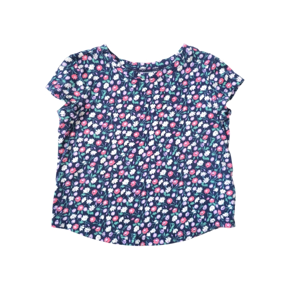 Old Navy, Blue Floral Short Sleeve T-Shirt – Toddler, 12–18M